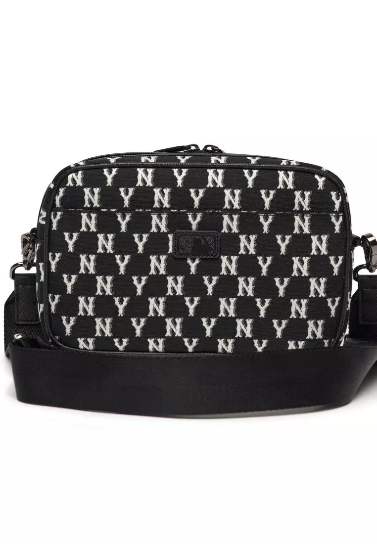 MLB Monogram Embo Hobo New York Yankees Bag (Cream), 45% OFF