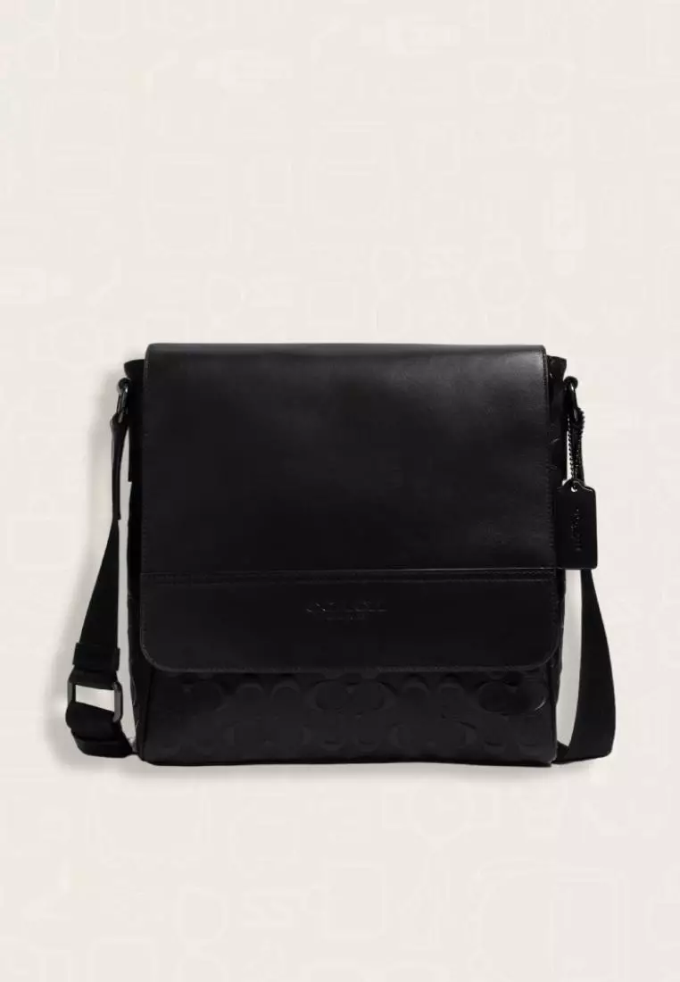 Jual Coach Coach Houston Map Bag In Signature Leather Black Original 2024 ZALORA Indonesia