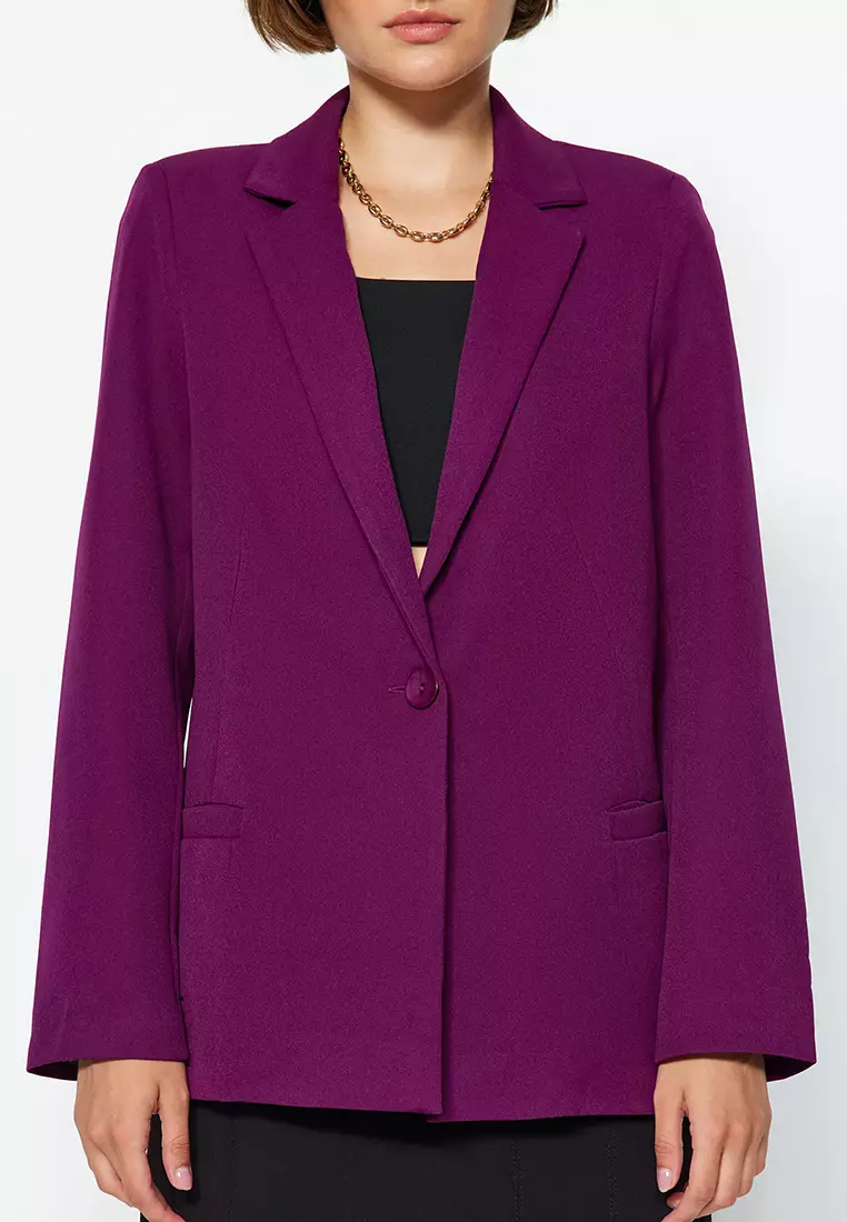 Lining Detailed Blazer Jacket