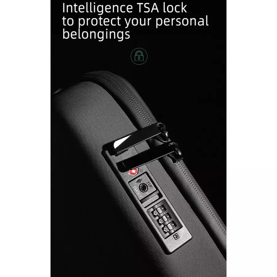 Bange BG22092 Tas Ransel Backpack Laptop Kerja pria Anti Theft TSA Lock USB 15.6 Inch - BLACK