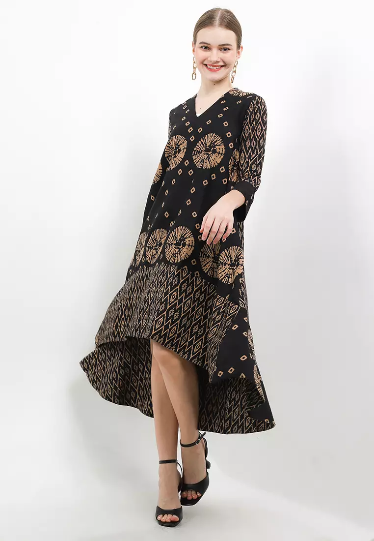 Dress Tent Sugar 7/8-length Sleeves Cut&Sew+Lining