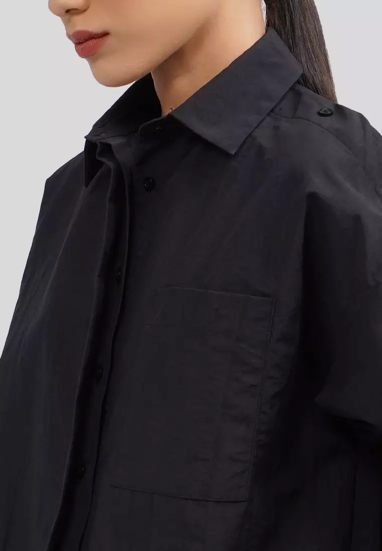 Oversized Button Up Sleeve Blouse