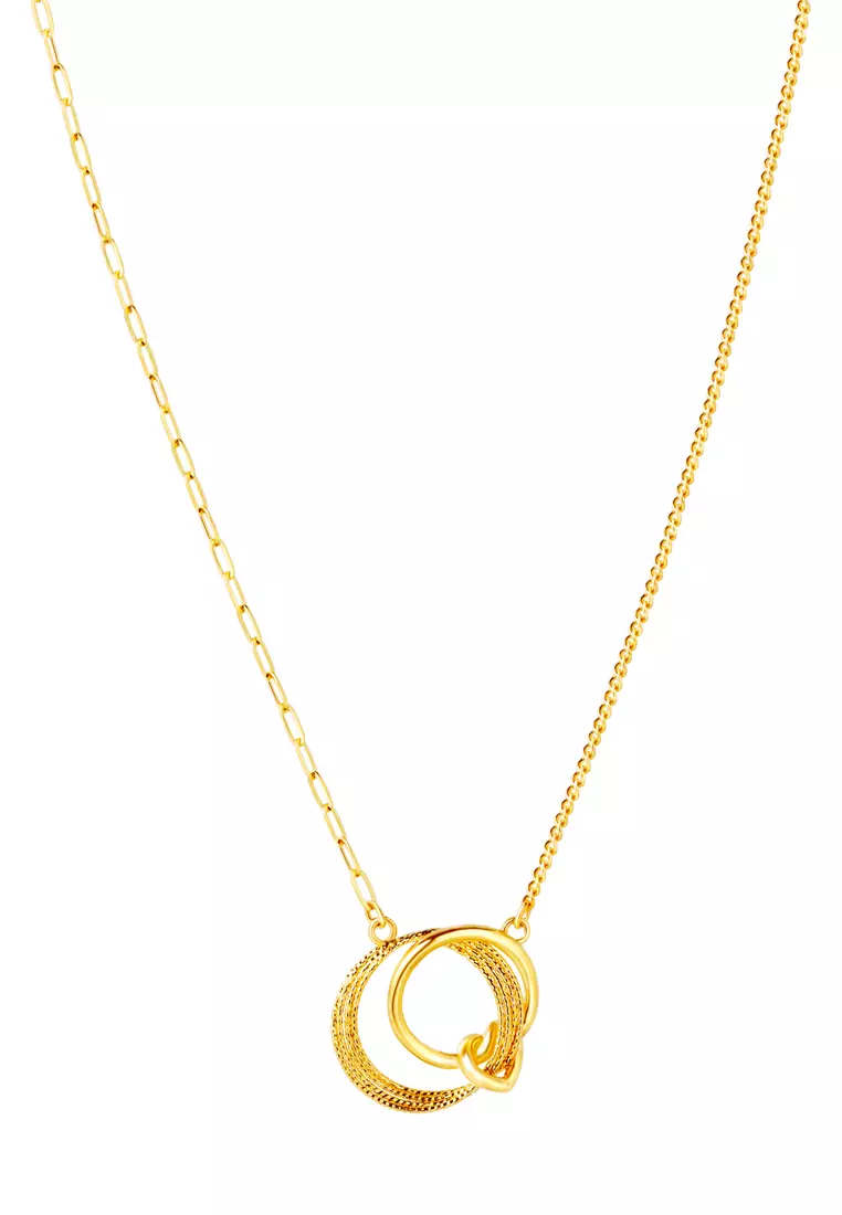 Gold love hot sale knot necklace