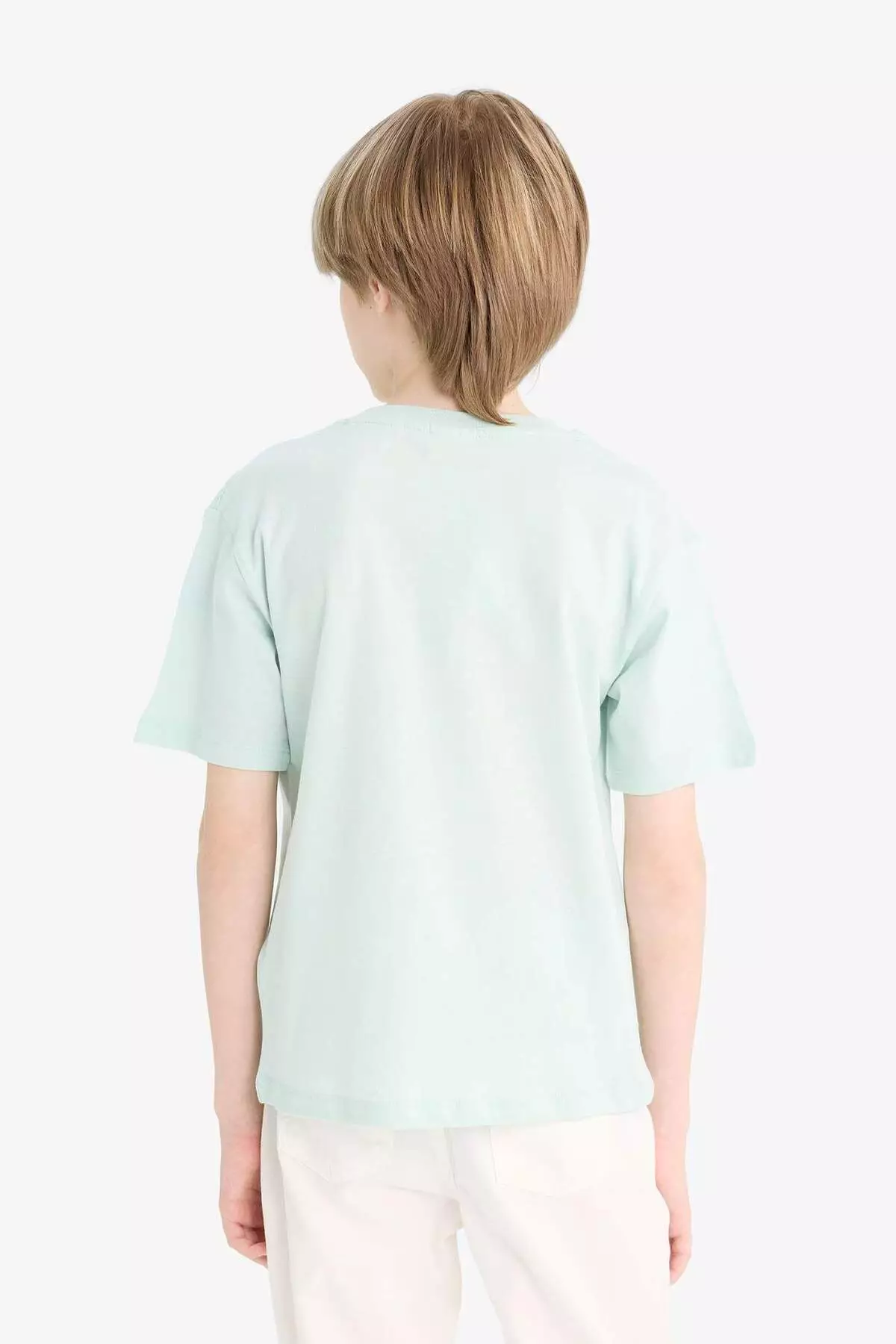 Boy's Crew Neck Printed Short Sleeve T-Shirt E4168A825Sm