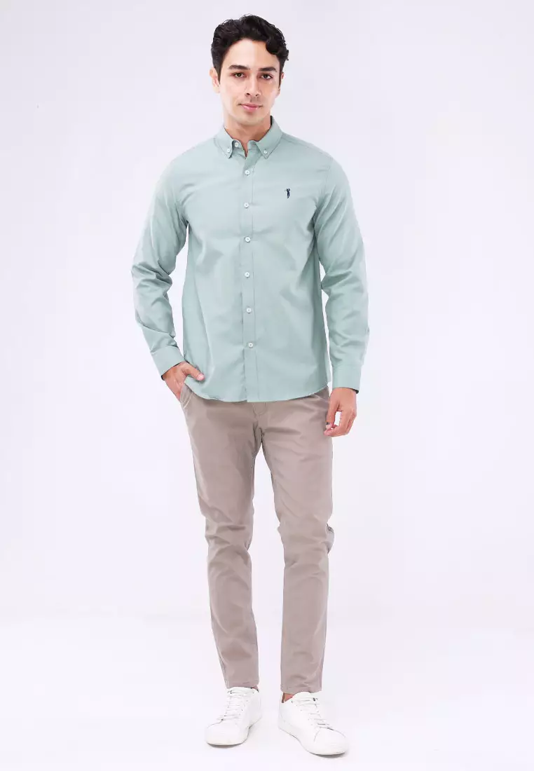 Woven Polo Long Sleeve