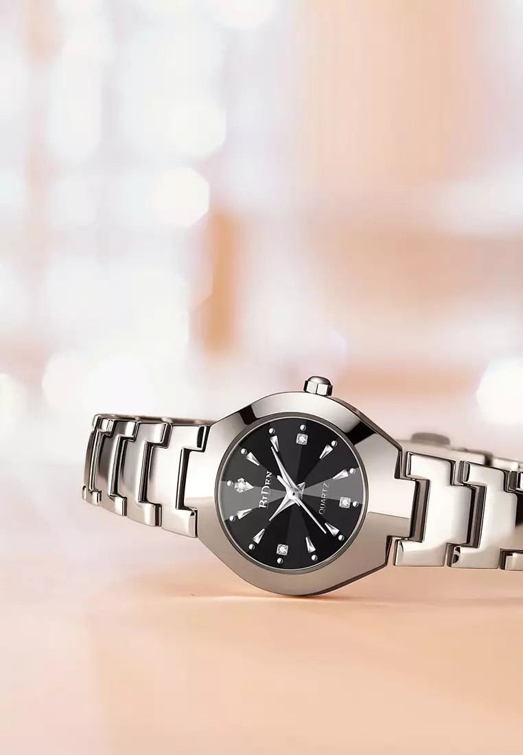 Jam Tangan Wanita Mewah Kasual Bisnis Jam Tangan Tali stainless steel Mode