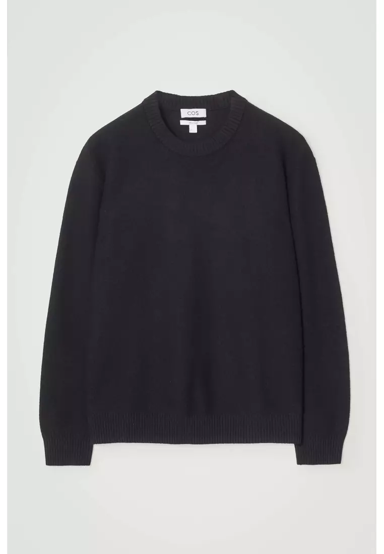BOILED-WOOL CREW-NECK JUMPER