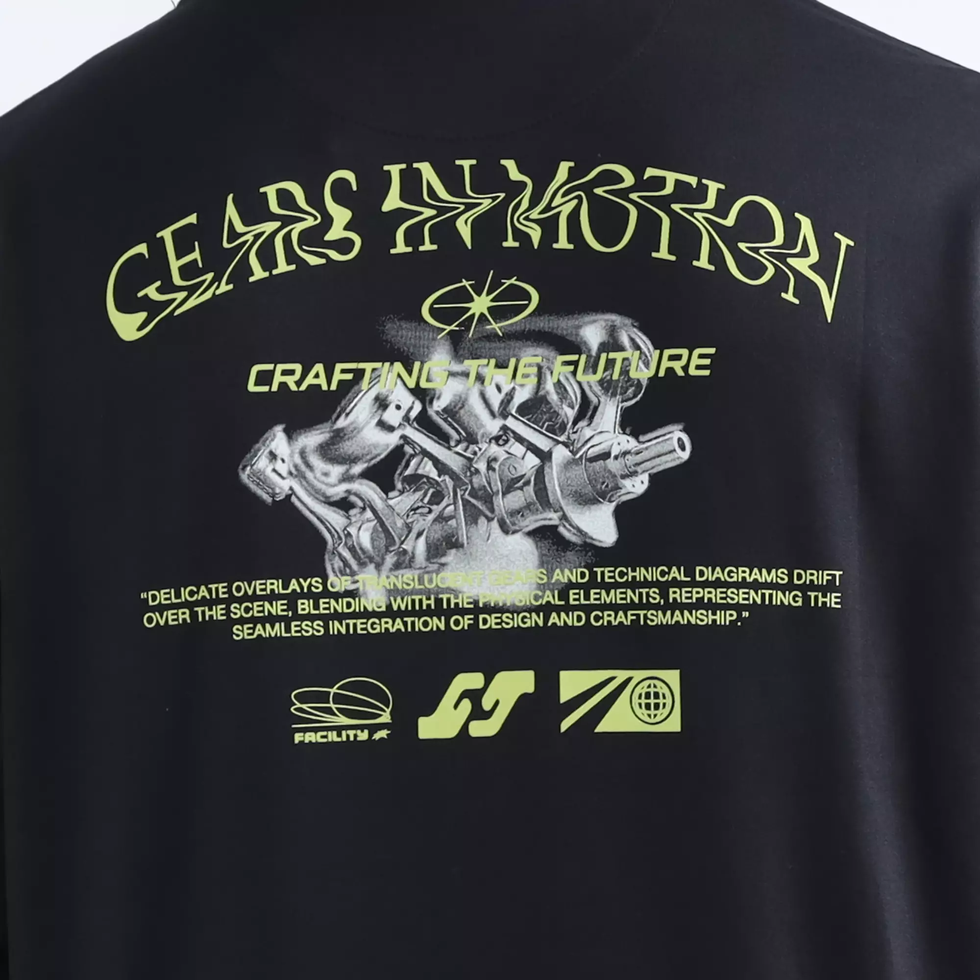 FACILITY by LARUSSO Work in Progress - Axton Graphic Hoodie - Jet Black