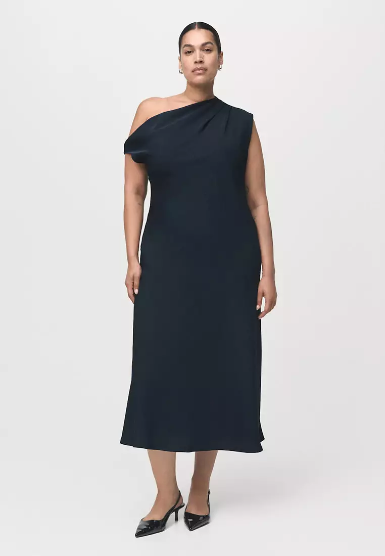 A-Line Dress With Asymmetrical Neckline