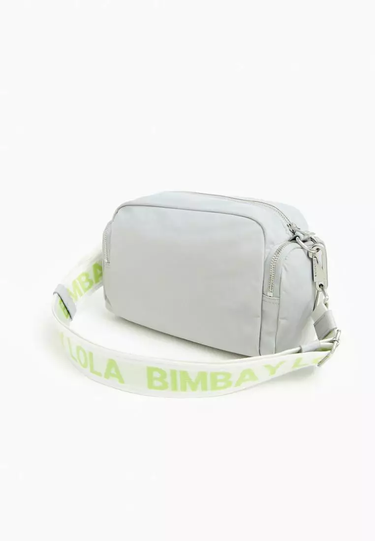 Bimba Y Lola M Gray Nylon Crossbody Bag