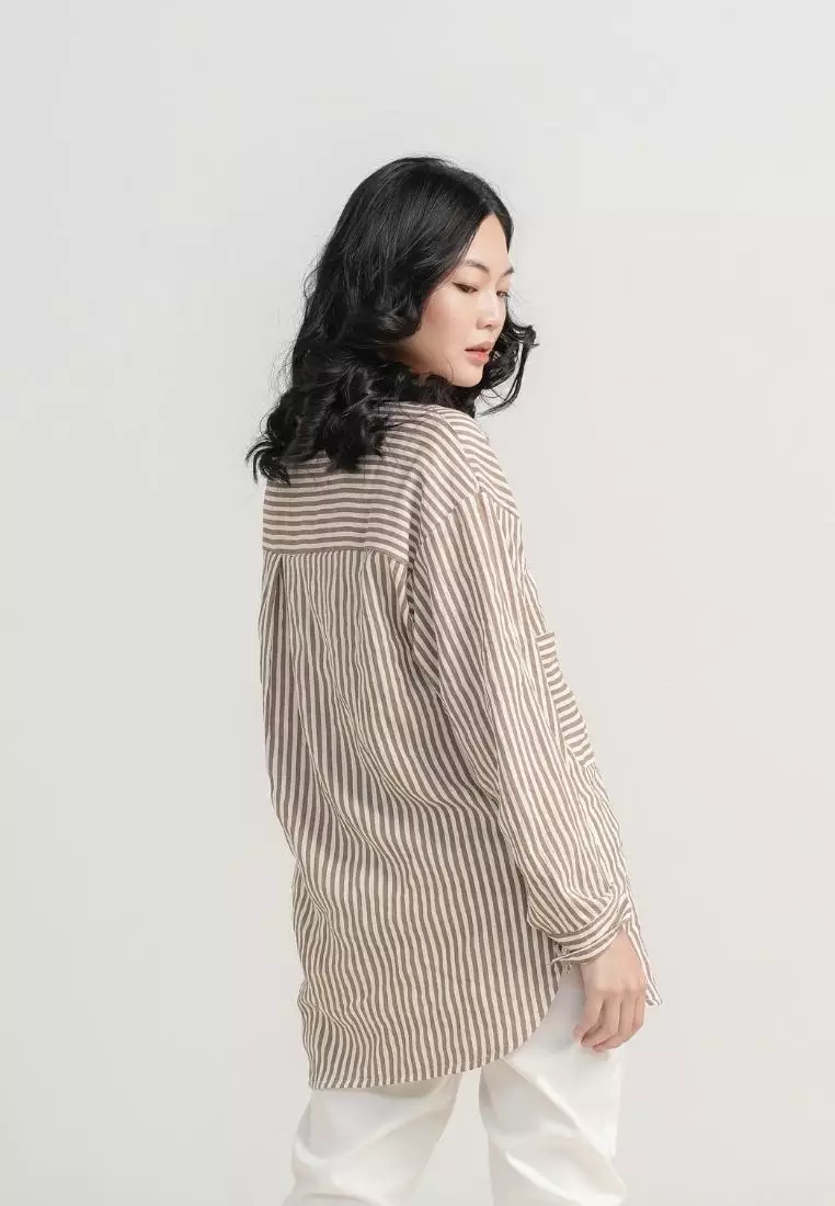Bica Oversized Shirts Brown