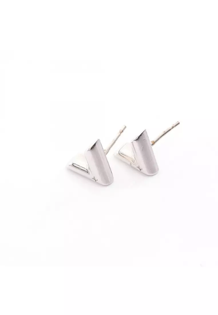 Pre-Loved Louis Vuitton Essential V earrings Silver