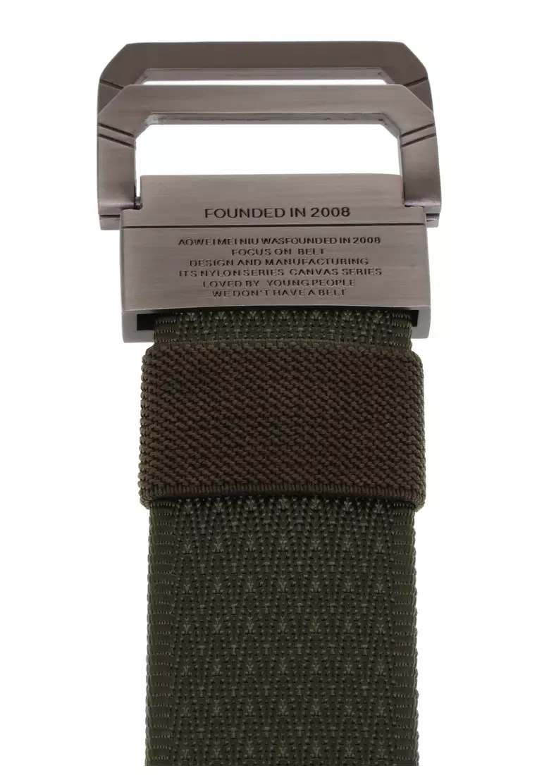 Jhoseph Tali Ikat Pinggang PrIa Army Canvas Metal Buckle 125cm ORIGINAL - Green