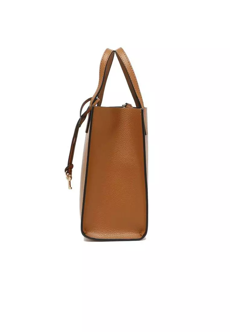 Mini Grind Coated Leather Tote Smoked Almond M0015685