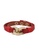 Jaysa Collection red Red Leather Glamour Bracelet with Golden Chain Links JA875AC54XAJSG_1