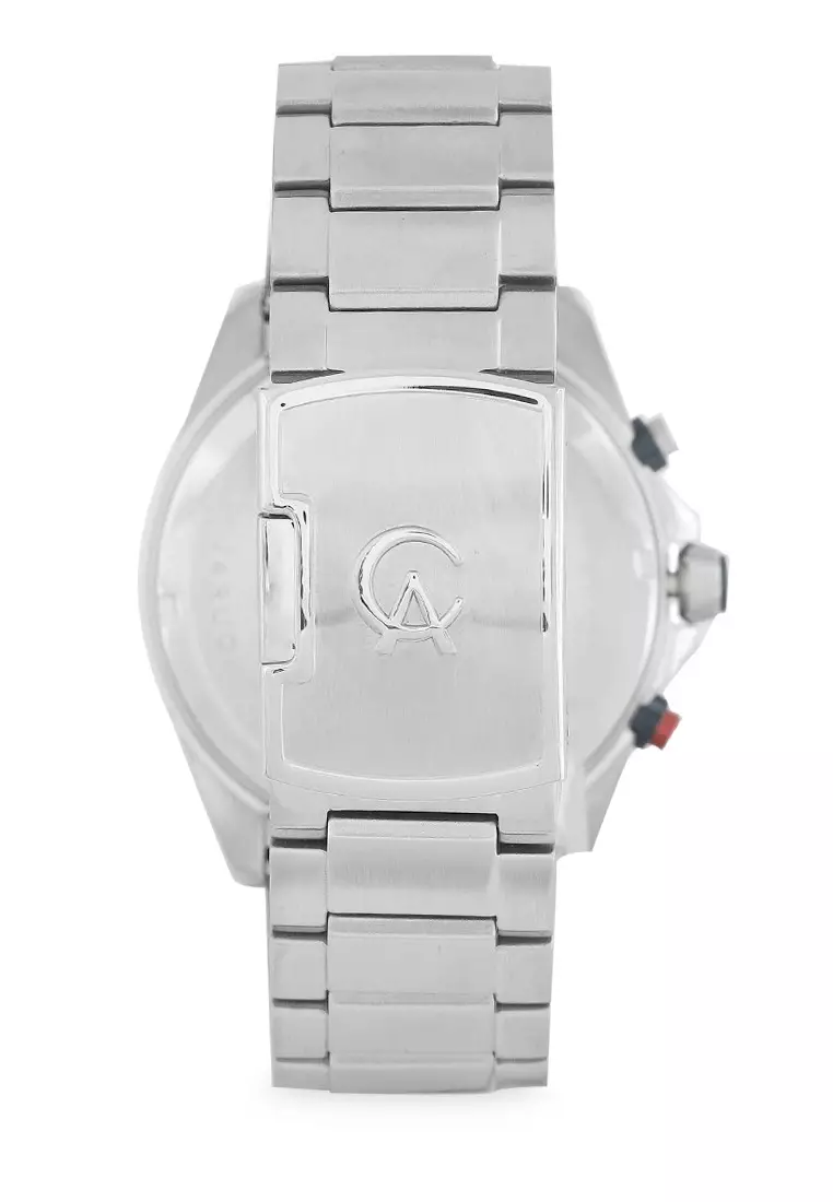 Alexandre Christie Jam Tangan Pria - Silver Blue Red - Stainless Steel - 6620 MCBTUBARE