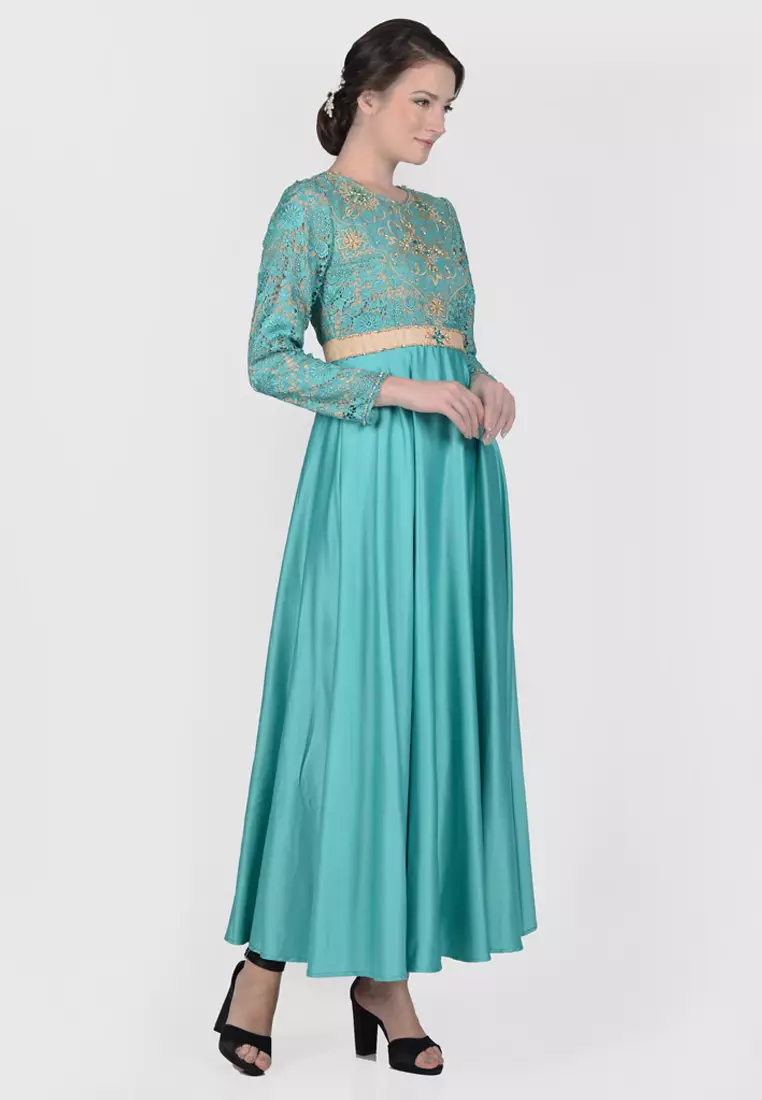 Chamoniq Gamis Brokat Satin