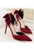 Twenty Eight Shoes red Double Layer Bows Evening and Bridal Shoes VP51961 439BFSHA72ED6FGS_4