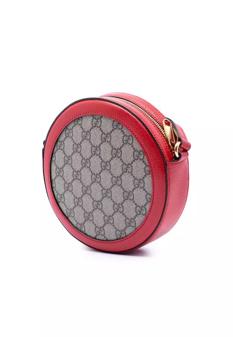 Pre-Loved Gucci Gg Supreme Apple Round Crossbody