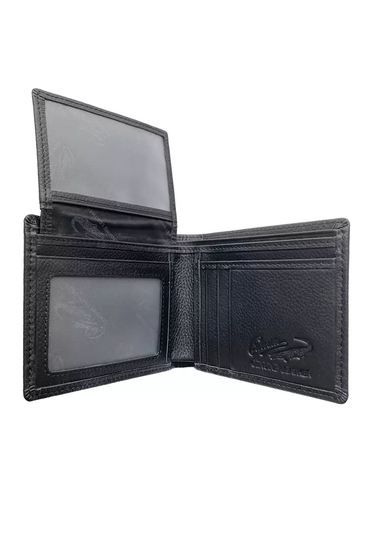 Crocodile 9059CY Dompet Pria Men Wallet Leather Kulit Original - Hitam