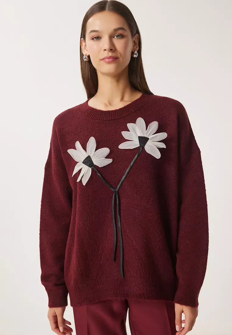 Floral Detailed Knitwear Sweater