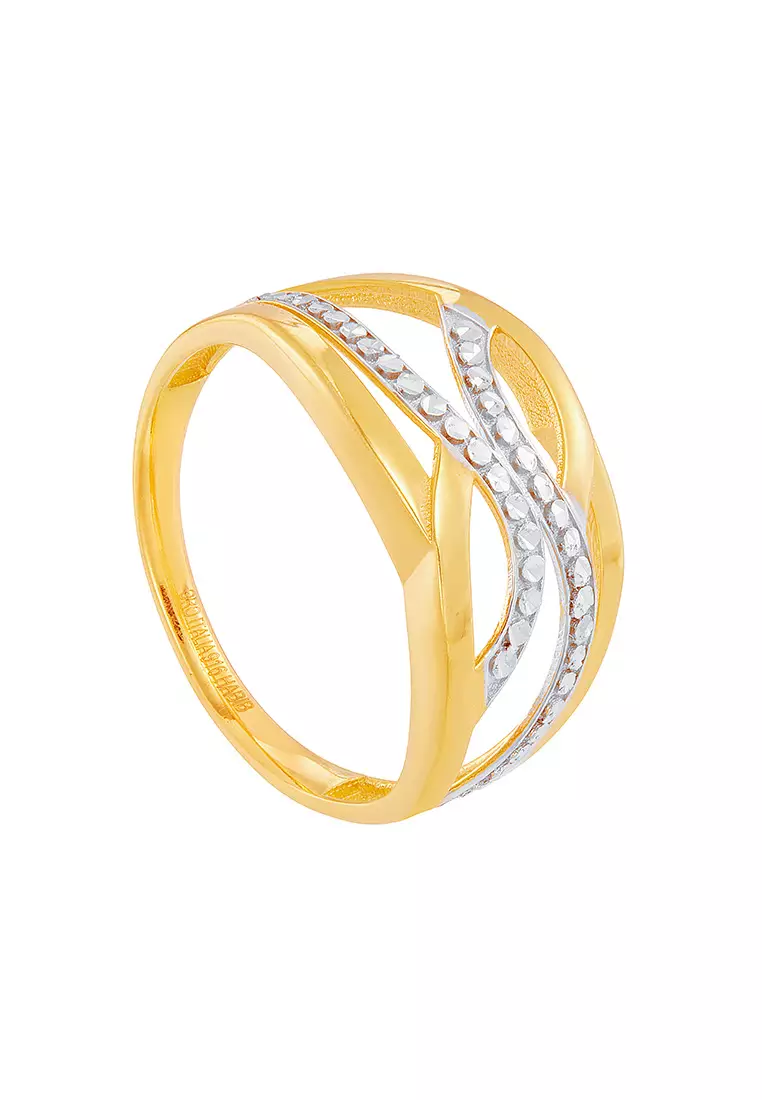 HABIB Oro Italia 916 Yellow and White Gold Ring GR59120425(YW)-BI (22K Gold)