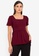 ZALORA WORK red Nursing Square Neck Puff Sleeve Top FD55EAA75CCE11GS_1