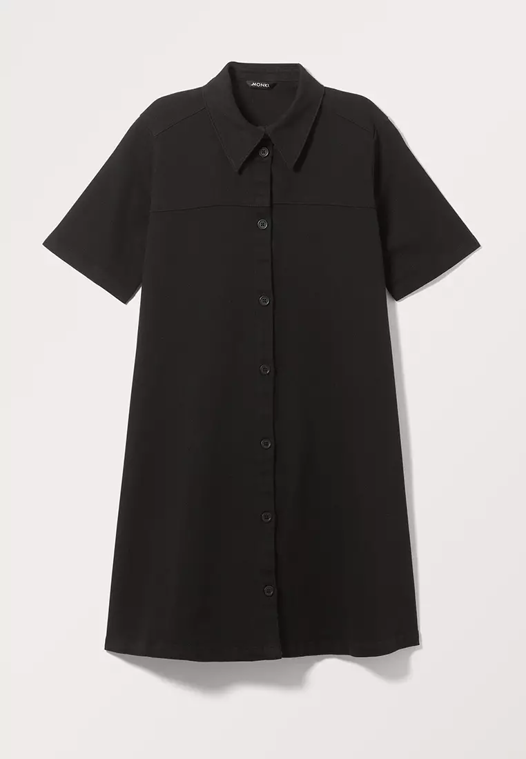 Monki black shirt dress on sale