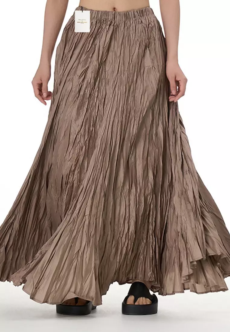Flowy pleated maxi skirt store