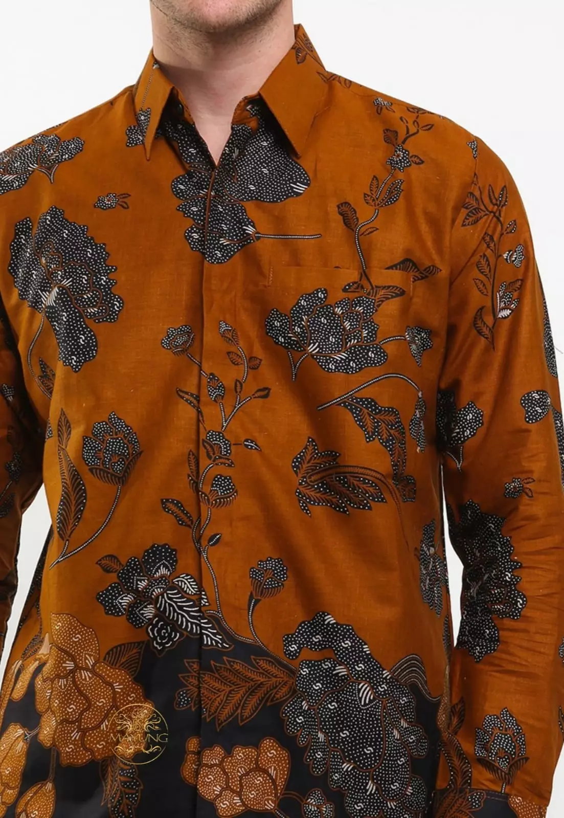 Fiorenza Jingga Kemeja Batik Pria Premium Slimfit Modern Lengan Panjang