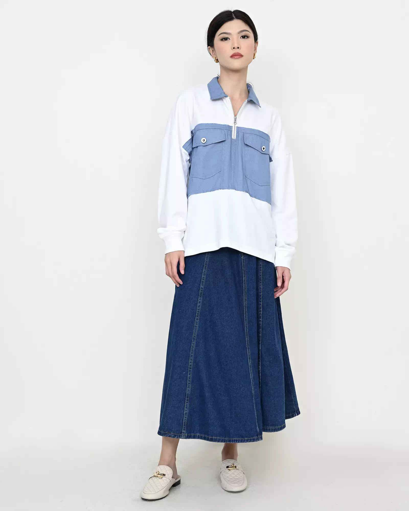 Geulis.id ELOISE SWEATSHIRT - Brokenwhite