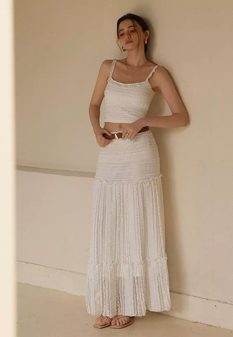 Buy AIR SPACE Padded Lace Cami Top 2025 Online | ZALORA