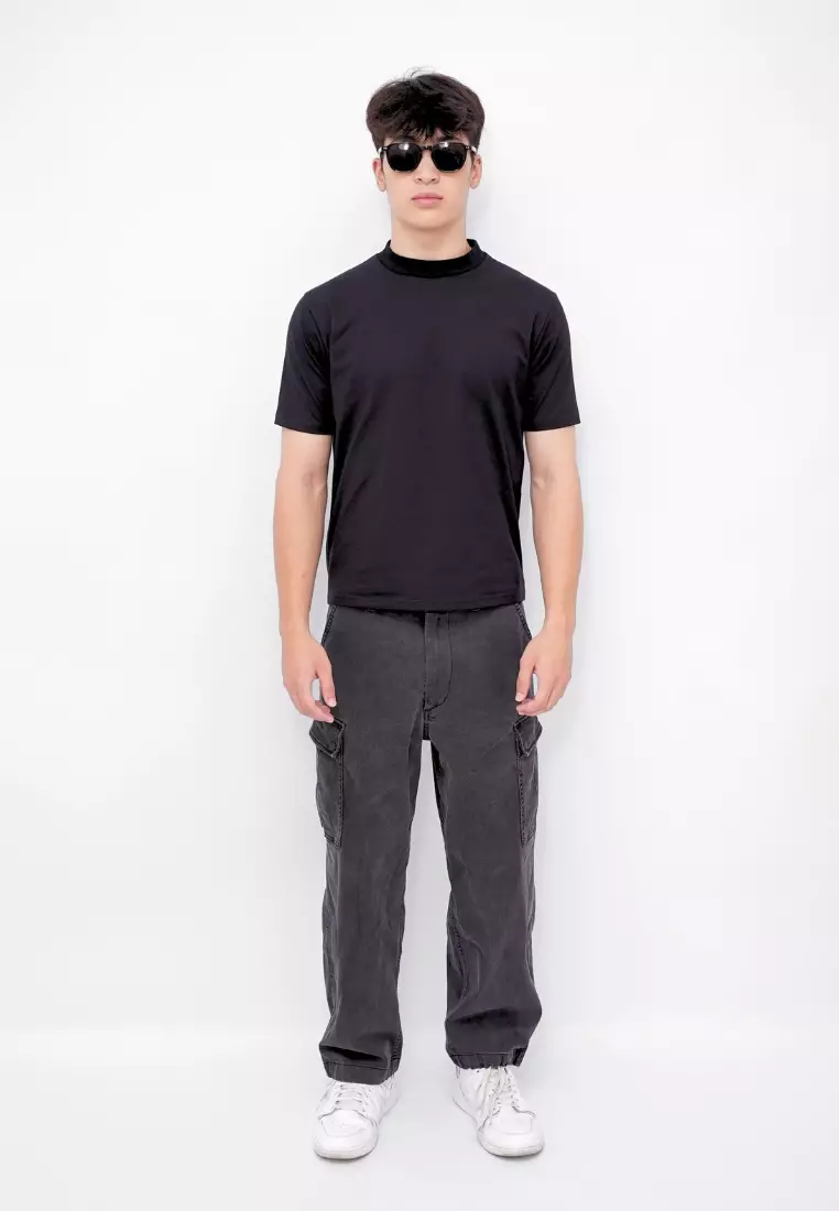 Ryusei Fitted Tee Medium Neck Neo Flex - Kaos Pria Medium Neck Slim Fit Premium