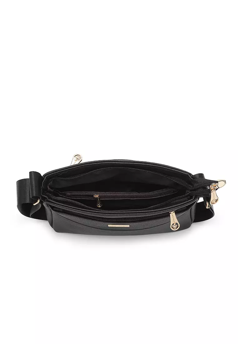 Women's Sling Bag / Crossbody Bag - Black