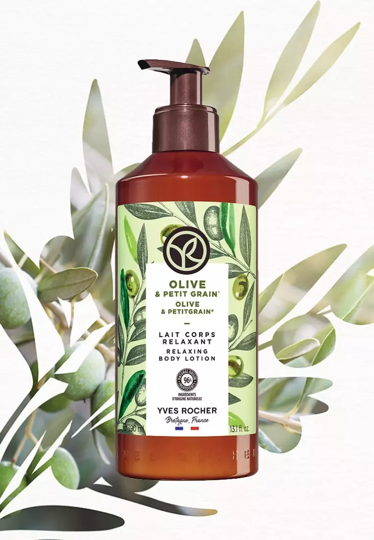 Olive Petitgrain Relaxing Body Lotion - 390ml Natural, Silicone Free, Colorant Free