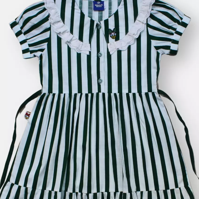 Dress Anak Perempuan Hijau/ Girls Dress Green/ Daisy Duck Girls Holiday