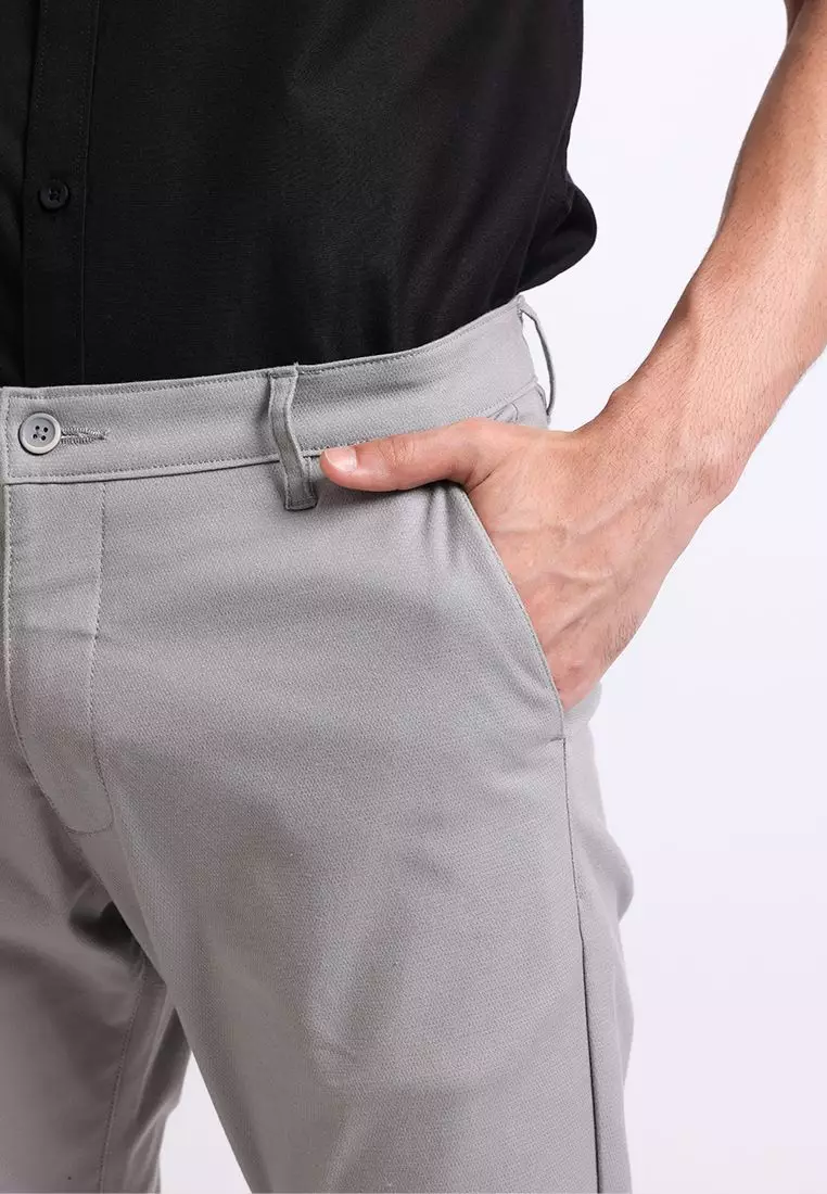 MANZONE - Celana Panjang Chinos Pria Slim Fit Amir 3 - Grey Light Warna Grey_Light
