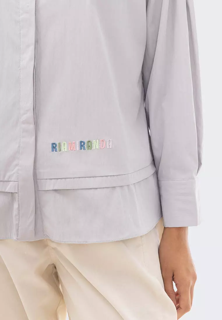 Ria Miranda Light Grey Merlot Shirt
