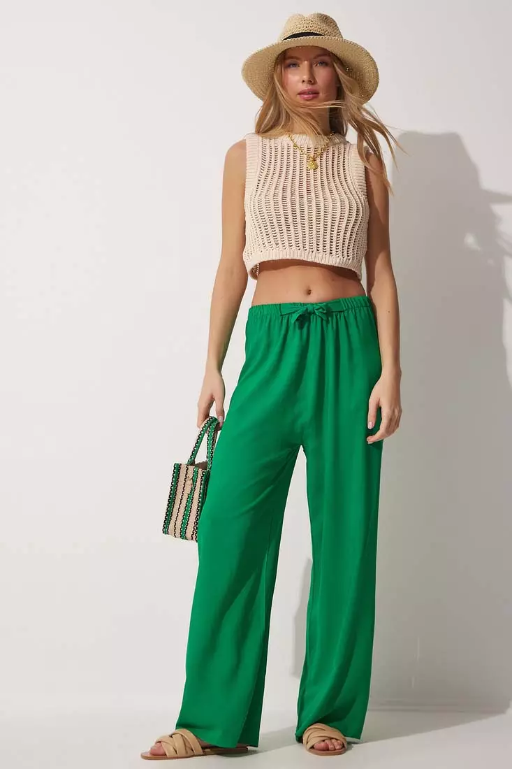 Happiness Istanbul High Waist Striped Pants 2024, Buy Happiness Istanbul  Online