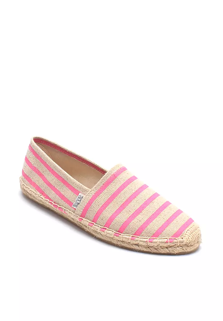 Contrast Stripes Canvas Espadrilles HB5
