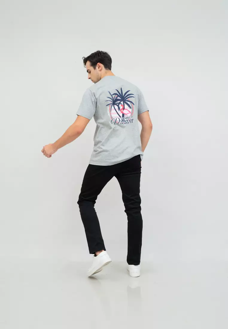 kaos pria lengan pendek dream abuabu size jumbo houseofcuff