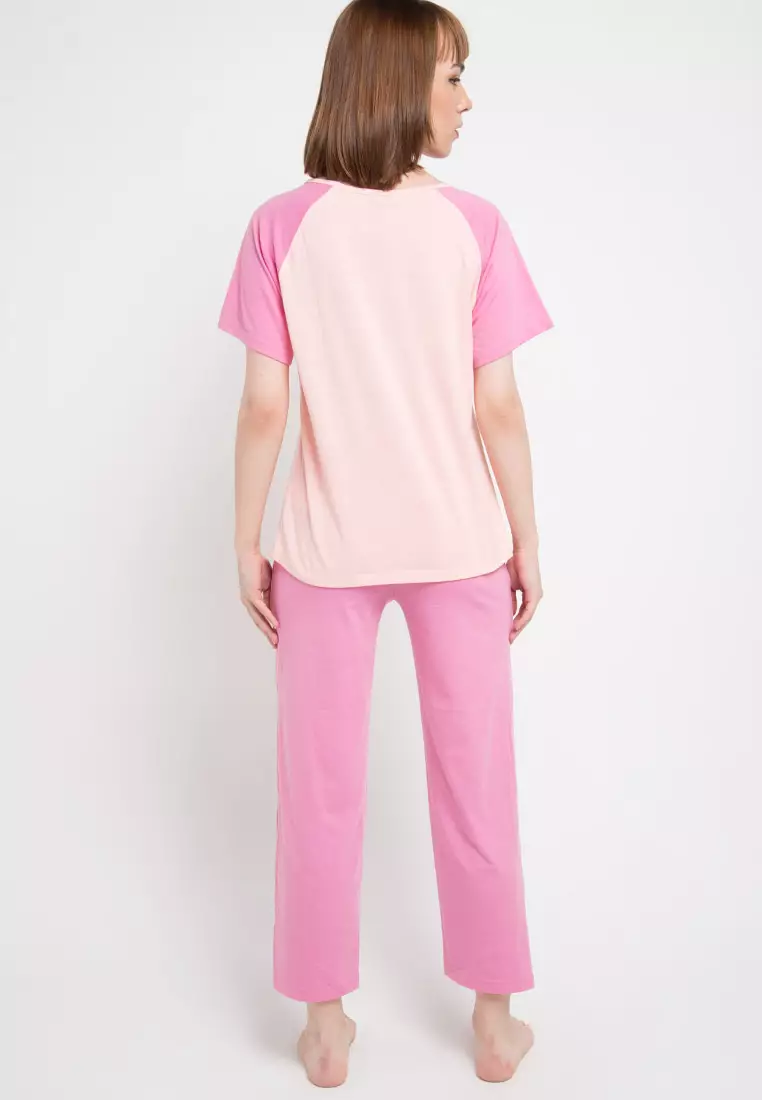 Pyjama Short Sleeve Long Pants Sleepwear