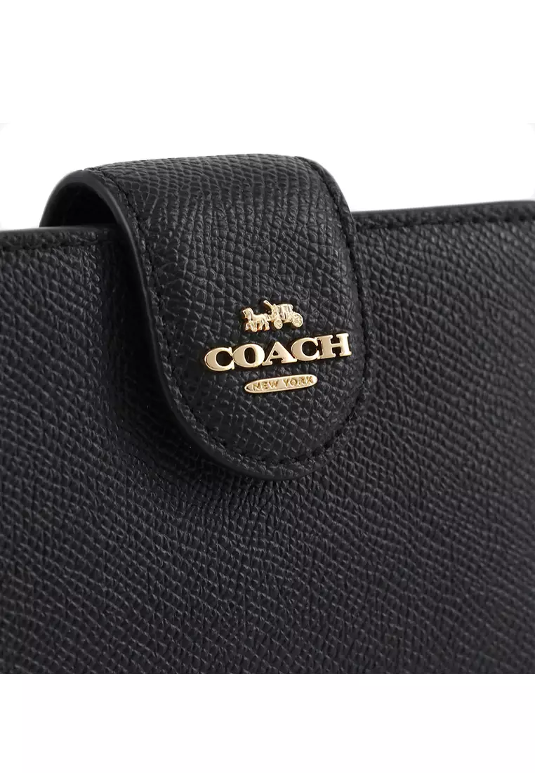 Medium Corner Zip Wallet - Black