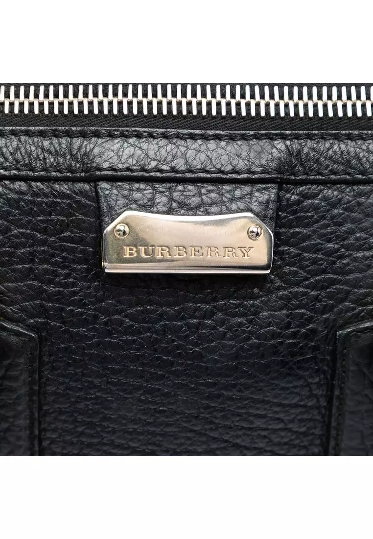 Pre-Loved Burberry Small Heritage Grain Leather Gladstone Satchel