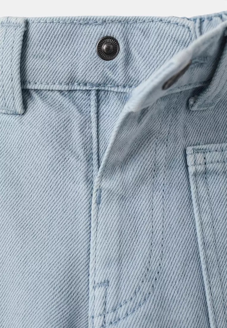 Straight Jeans With Elasticated Waistband