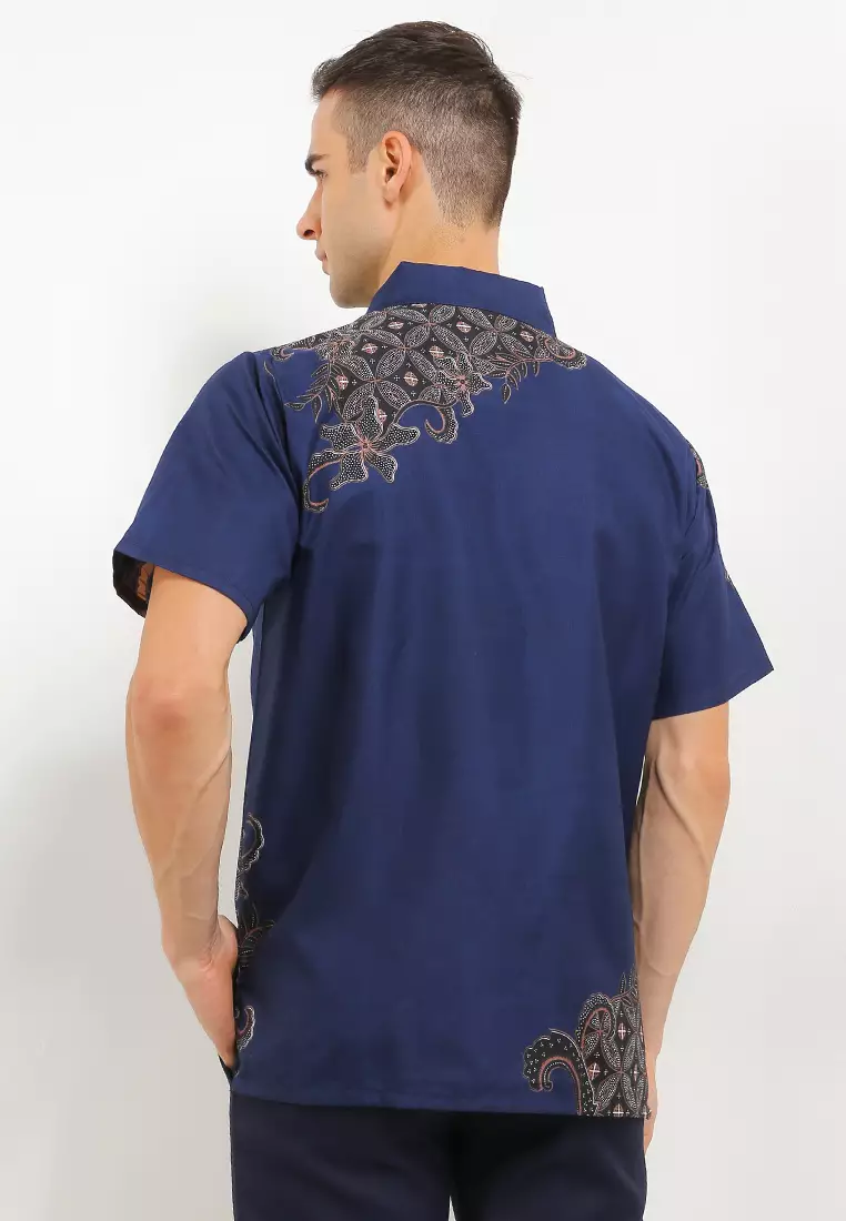 Kawiswara Kemeja Batik Exclusive Premium Pria Casual Modern Lengan Pendek
