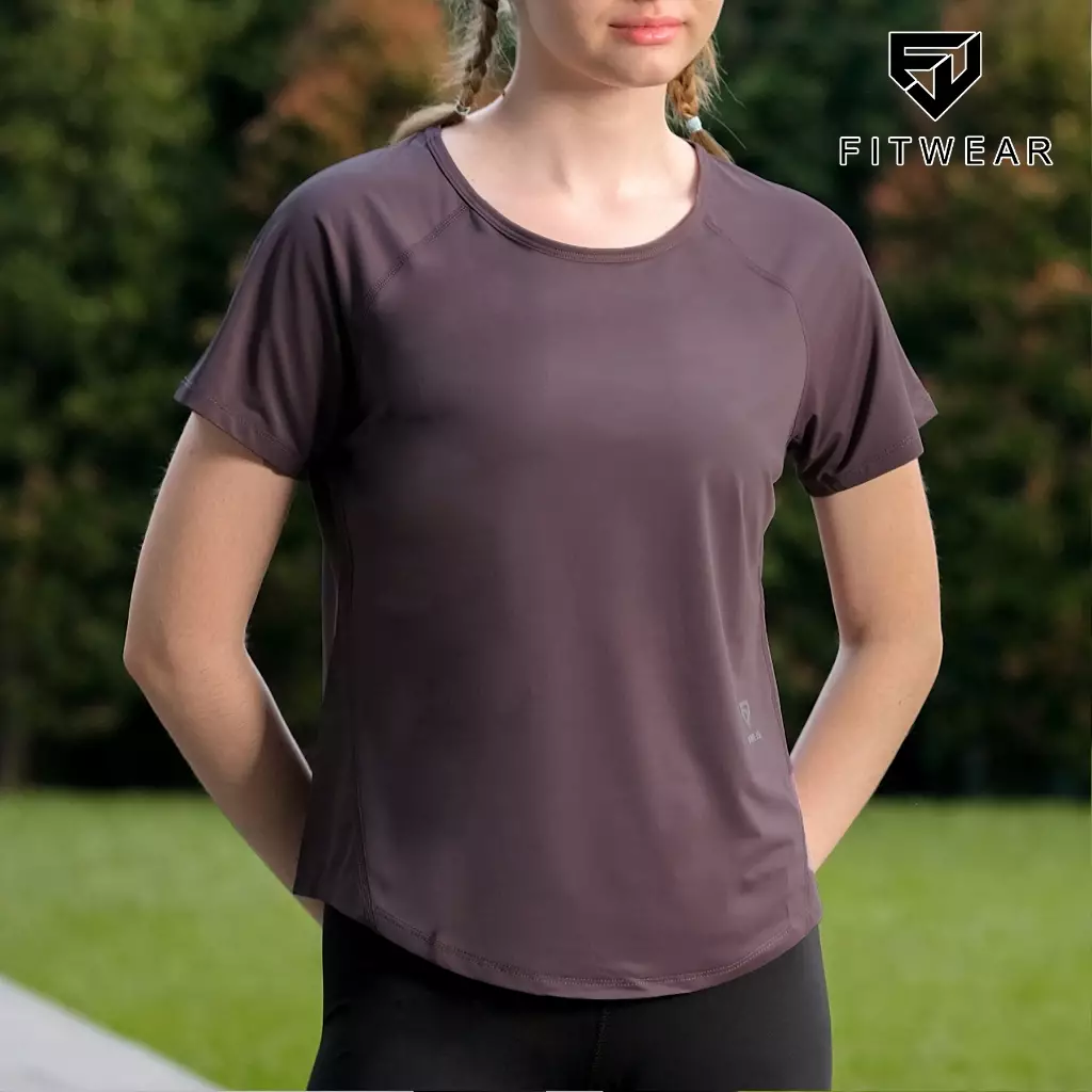 Fitwear Kaos Olahraga Wanita RORRA OVERSIZE DRYFIT BACKMESH - OLD LAVENDER