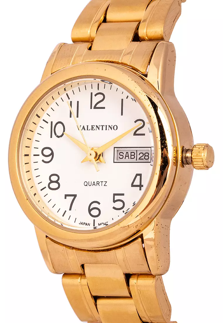 Analog Watch 20122260-Gld - White Dial
