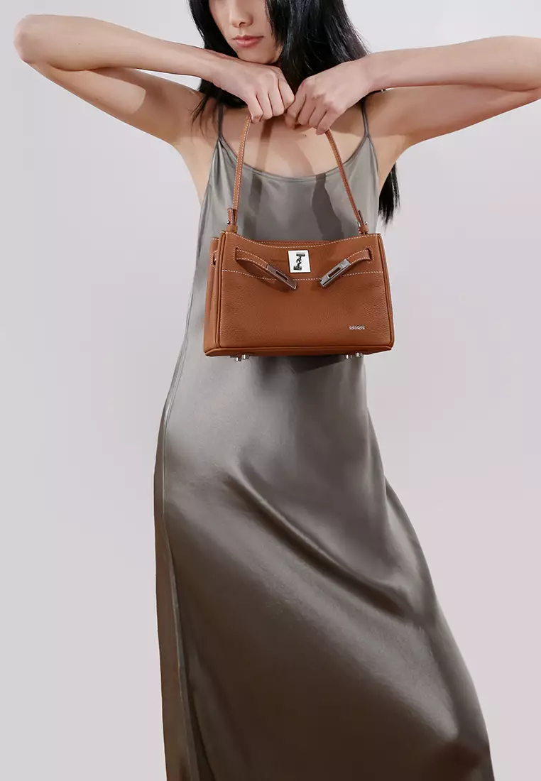 SAOIRSE Soft Structural 扣子皮帶迷你袋 II - 粉彩紫色