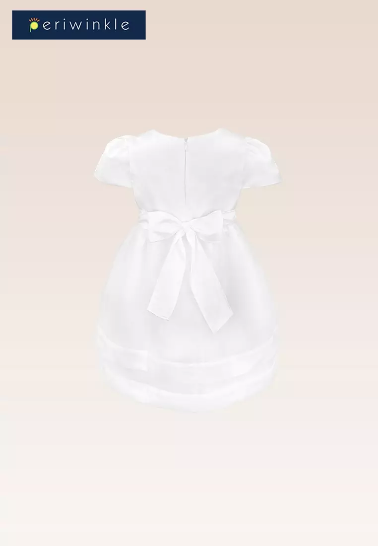 Bambi Girls Pearl White Dress